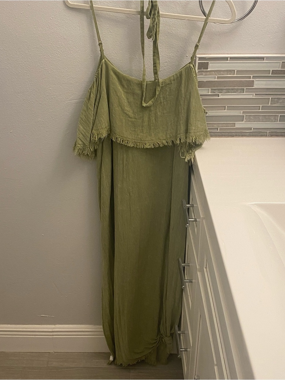 Cold Shoulder Boho Dress 🍃